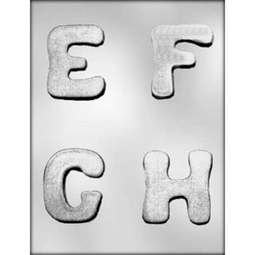 E,F,G,H Letters Chocolate Mould - Click Image to Close